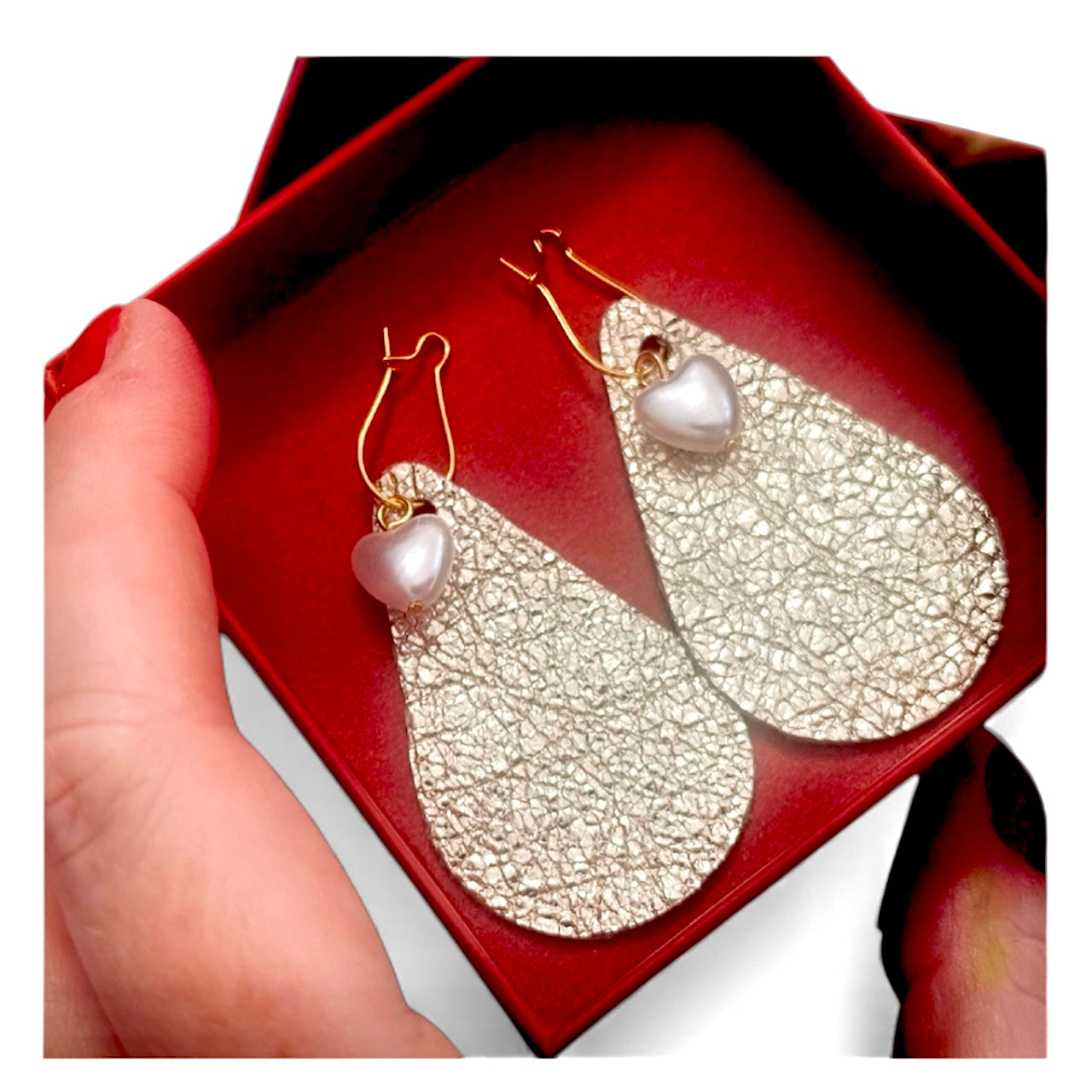 Metallic Gold Teardrop Earrings