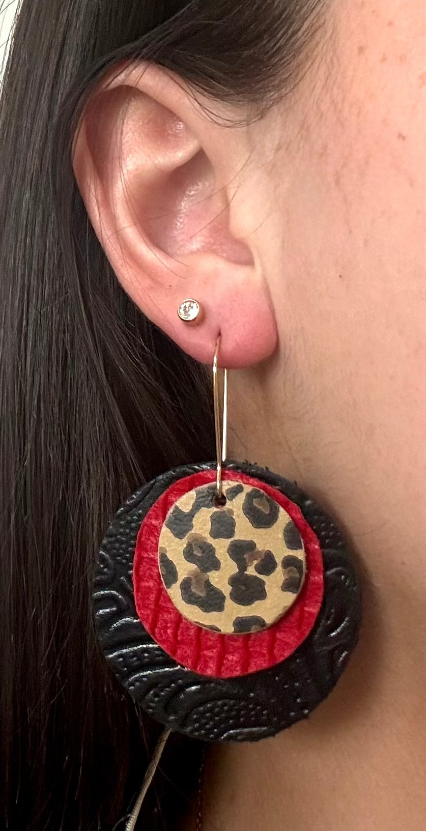 Black/Red & Leopard Circles
