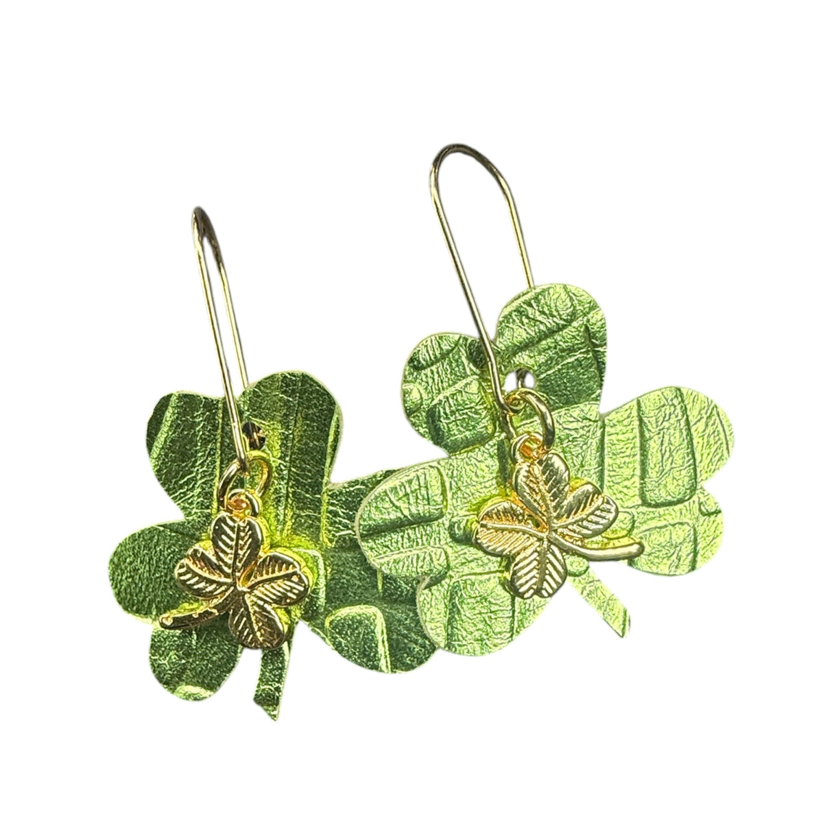 Green Textured Shamrocks