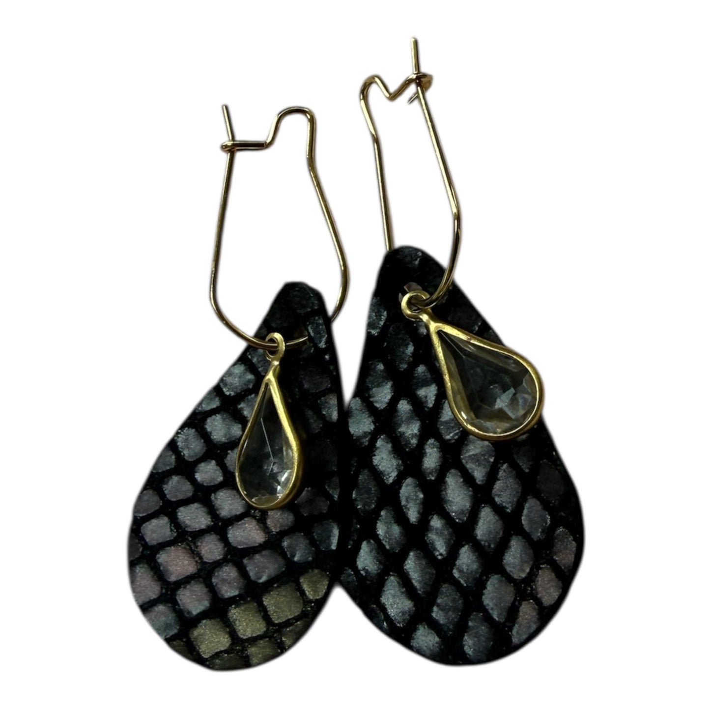 Snakeskin Teardrop Earrings