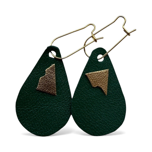 Green & Gold Earrings