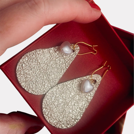 Metallic Gold Teardrop Earrings