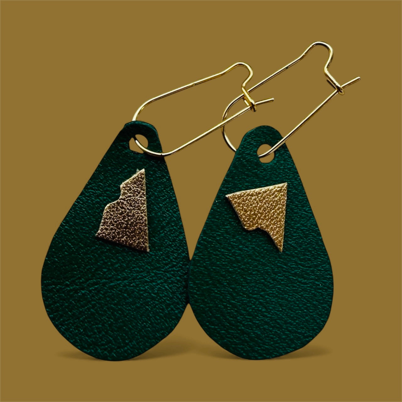 Green & Gold Earrings