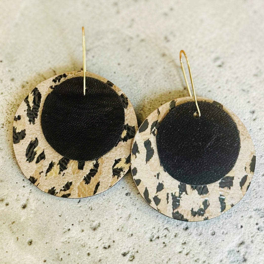 Black & Leopard Circles