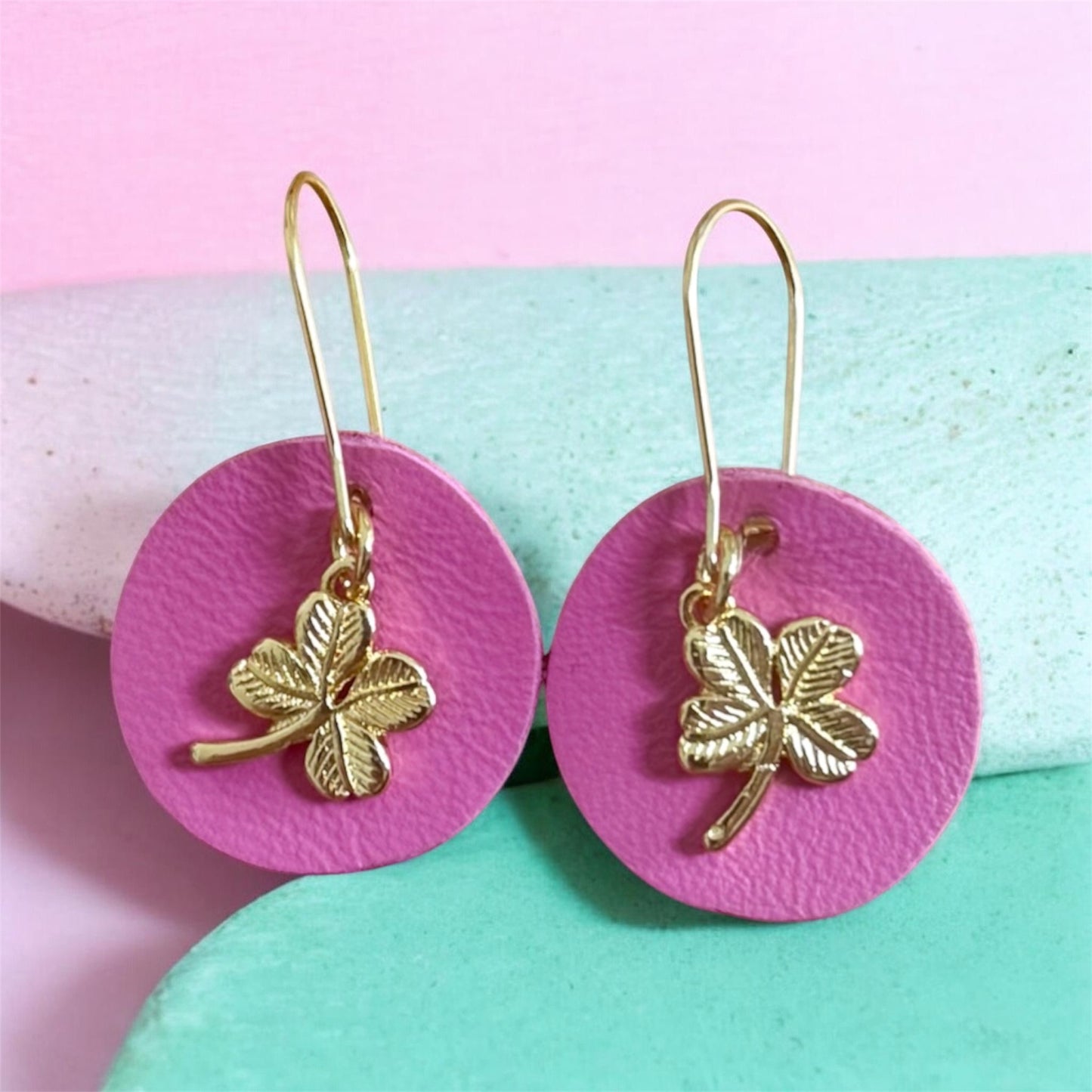 Pink Mini Circle Charms
