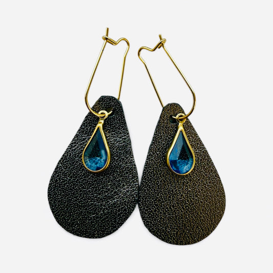 Steel Grey Beaded Teardrops!