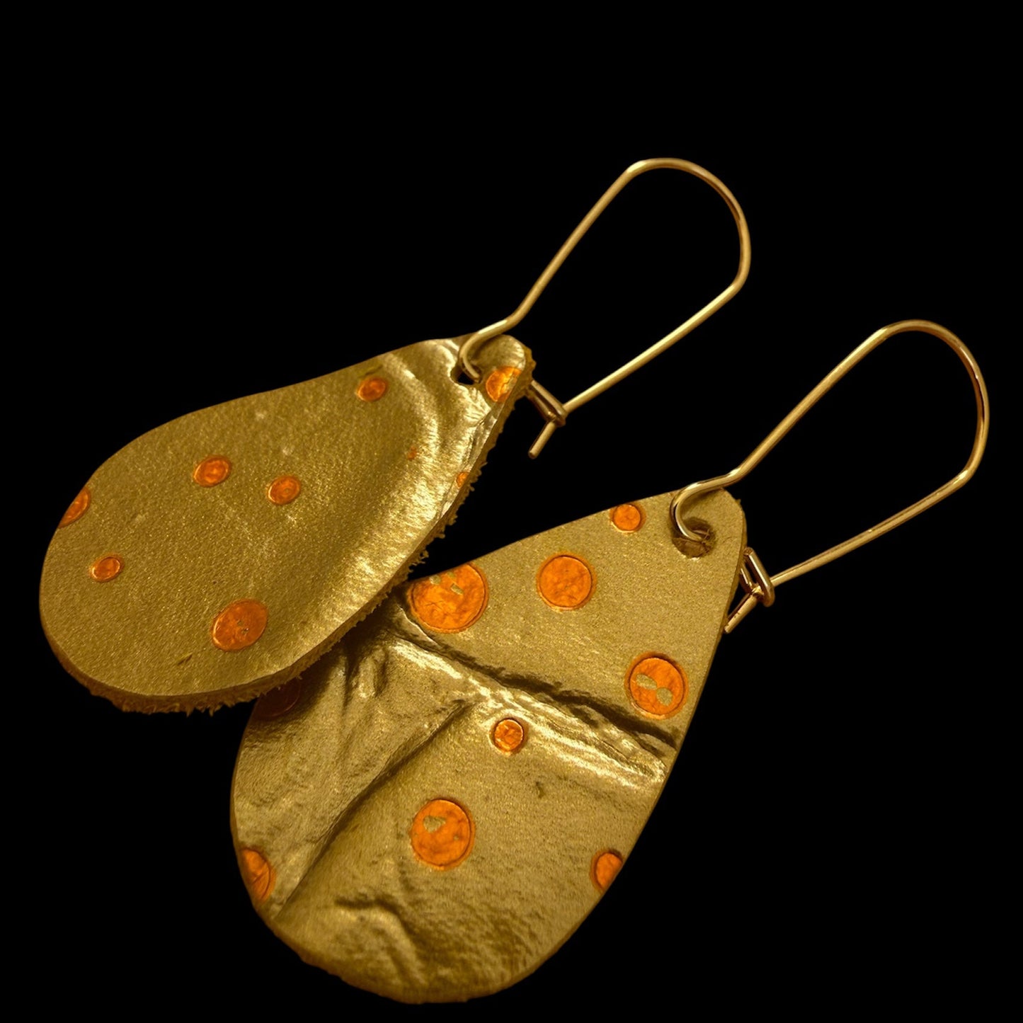 Gold Polka Dot Drops!