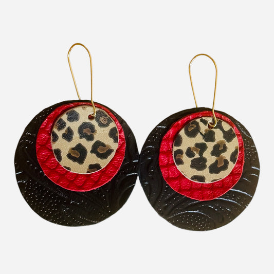 Black/Red & Leopard Circles