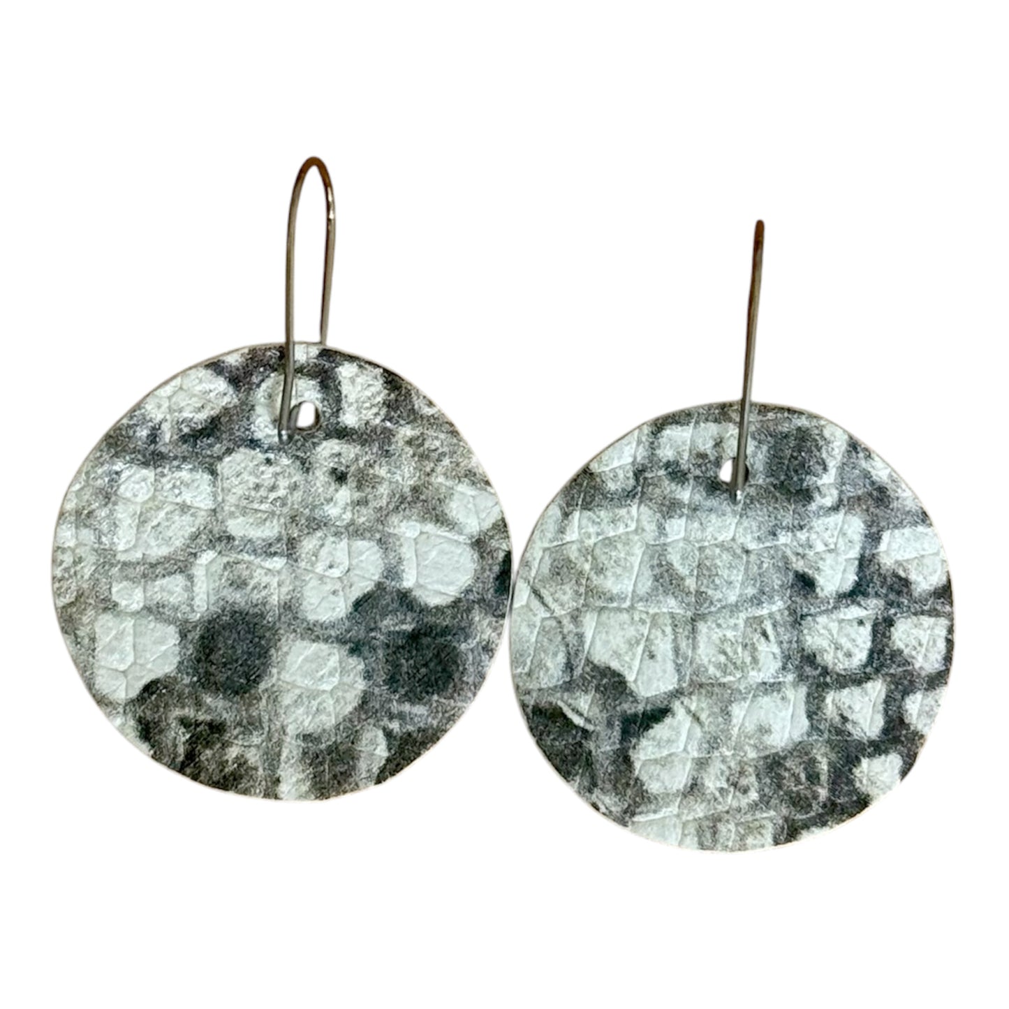 Grey Print Crocodile Circles