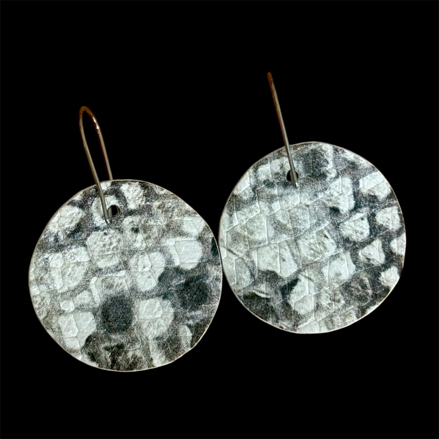 Grey Print Crocodile Circles