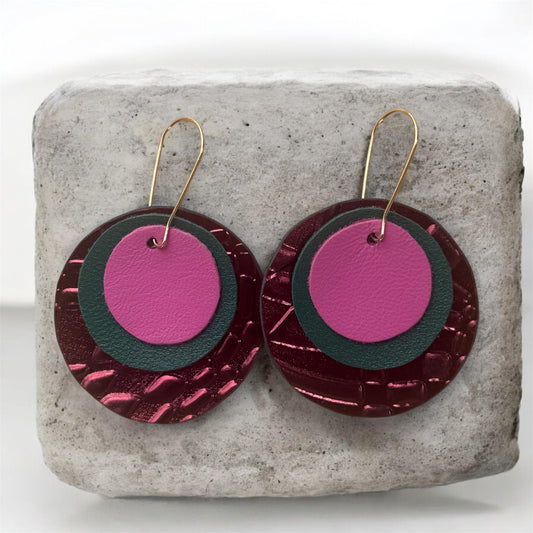 Burgundy Combo Circles