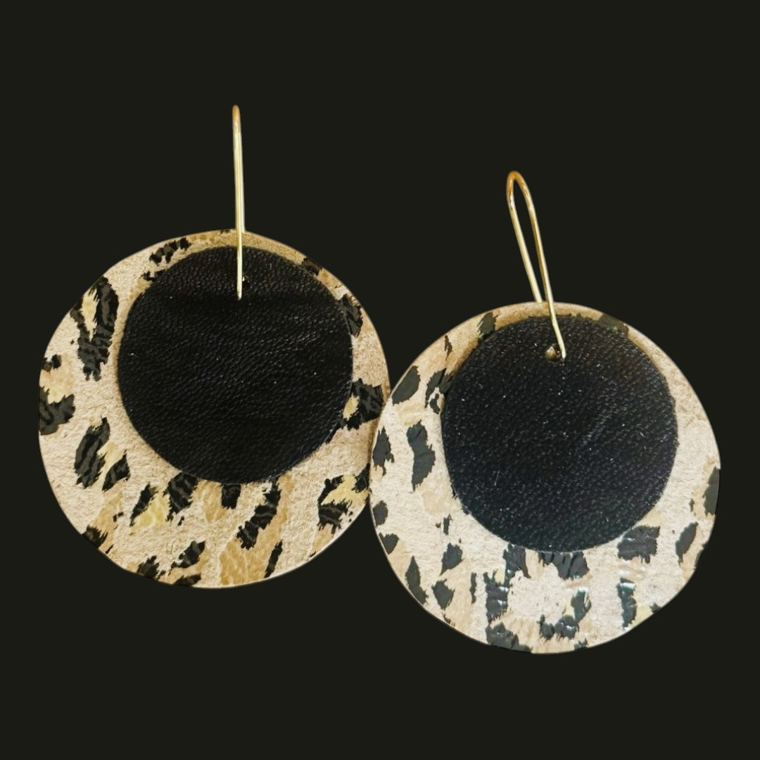 Black & Leopard Circles