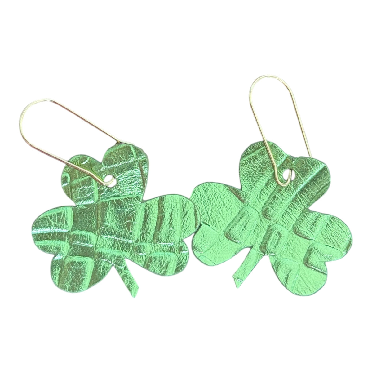 Green Textured Shamrocks