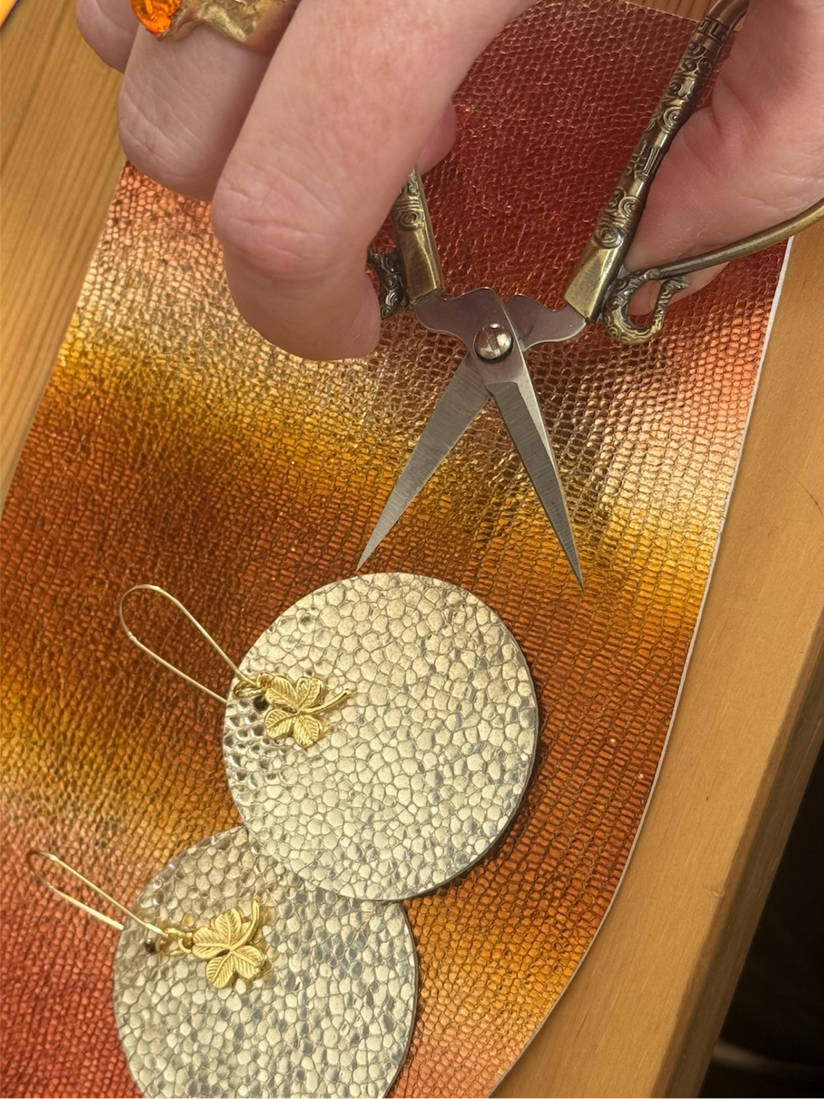 Pale Gold Charm Circles